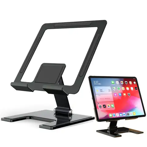 Supporto universale per tablet portatile interamente in metallo per supporto per iPad Supporto per tablet Supporto da scrivania regolabile Supporto per tablet flessibile