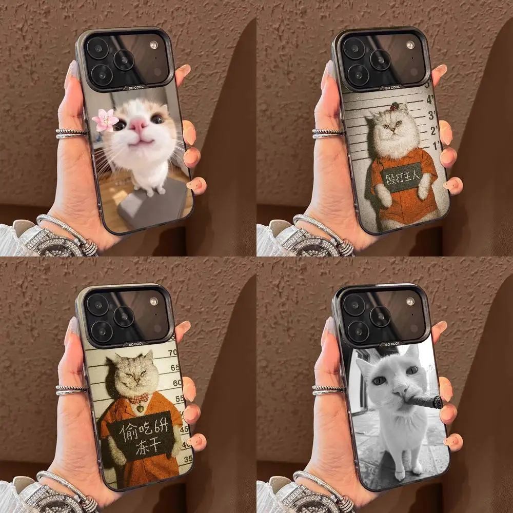 

Funny Cat Pet Cute Phone Case For iPhone 17,16,15,14,13,12,11,Pro,Max,Plus,E,Air,Mini Black Tpu Cover