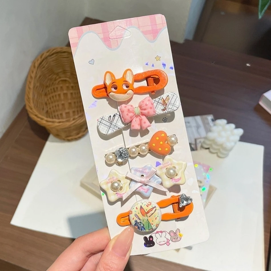 Children Animal Hair Accessories Little Girl Fox Rabbit Sheep Hair Clips Cute Lady Side Bangs Clip Baby Zoo Party Headgear HP01