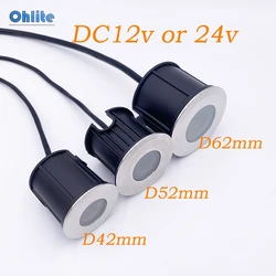 Waterproof Outdoor LED Light, Stainless Steel IP68 Terrace and Garden Ground Light, RGB RGBW, Recessed in Ground Lamp 12V/24V 2W