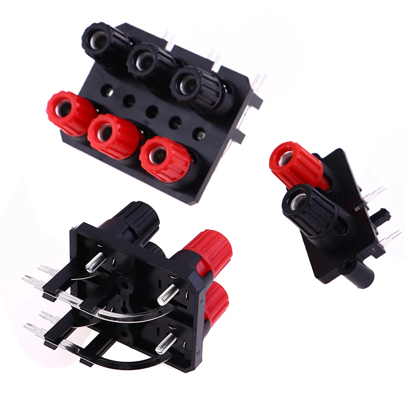 

1Pc 2 4 6 Positions Bend Pin External Audio Jack Speaker Amplifier Banana Plug 4mm Socket Connector Screw Post Terminal Block