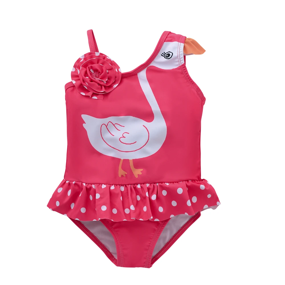 1-7Years Baby Girls Swimsuit 2022 New One Piece Swimwear Children's Swimwear One-Piece Swimsuit