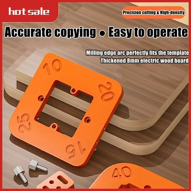 

A21R-Woodworking Router Corner Radius Templates Jig Routing Curved Corners Milling Circular Radian Hardness Tool