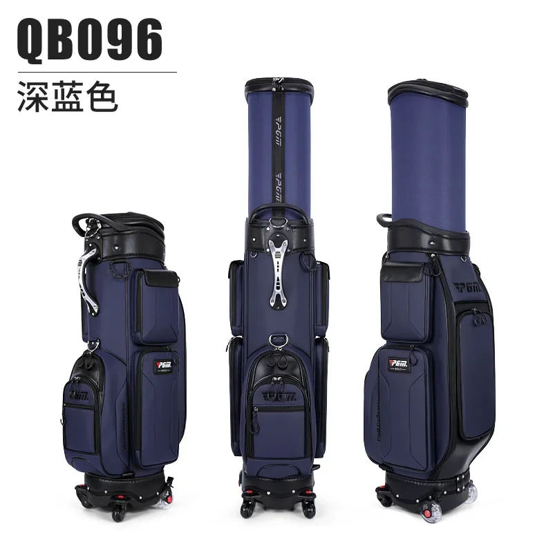 

PGM new golf bag male upgrade with brake four wheel flat push telescopic bag air consignment