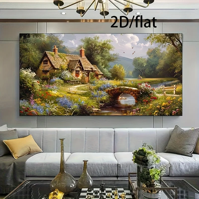 

1pc Frameless Modern "The Golden Tree of Life" Canvas Art Landscape Painting, Canvas Print for Living Room & Bedroom Wall Decor