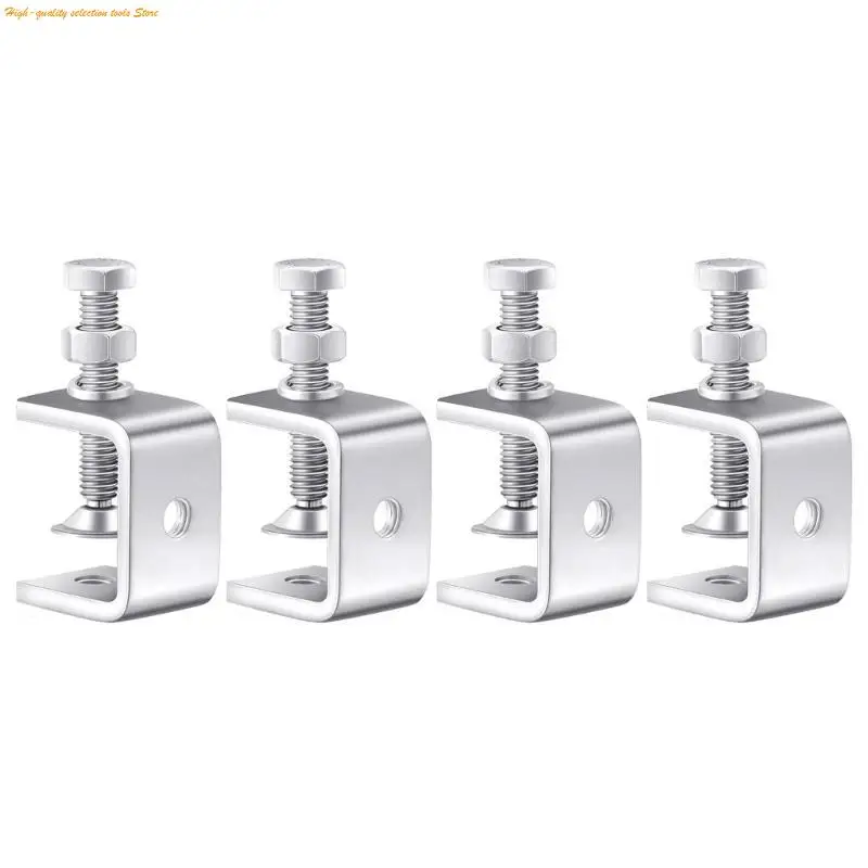 203F تجهيزات خشبية C-type من الفولاذ المقاوم للصدأ مقاطع قوية لوحة مسطحة الجهاز C-type النجارة مقطع ثابت #4