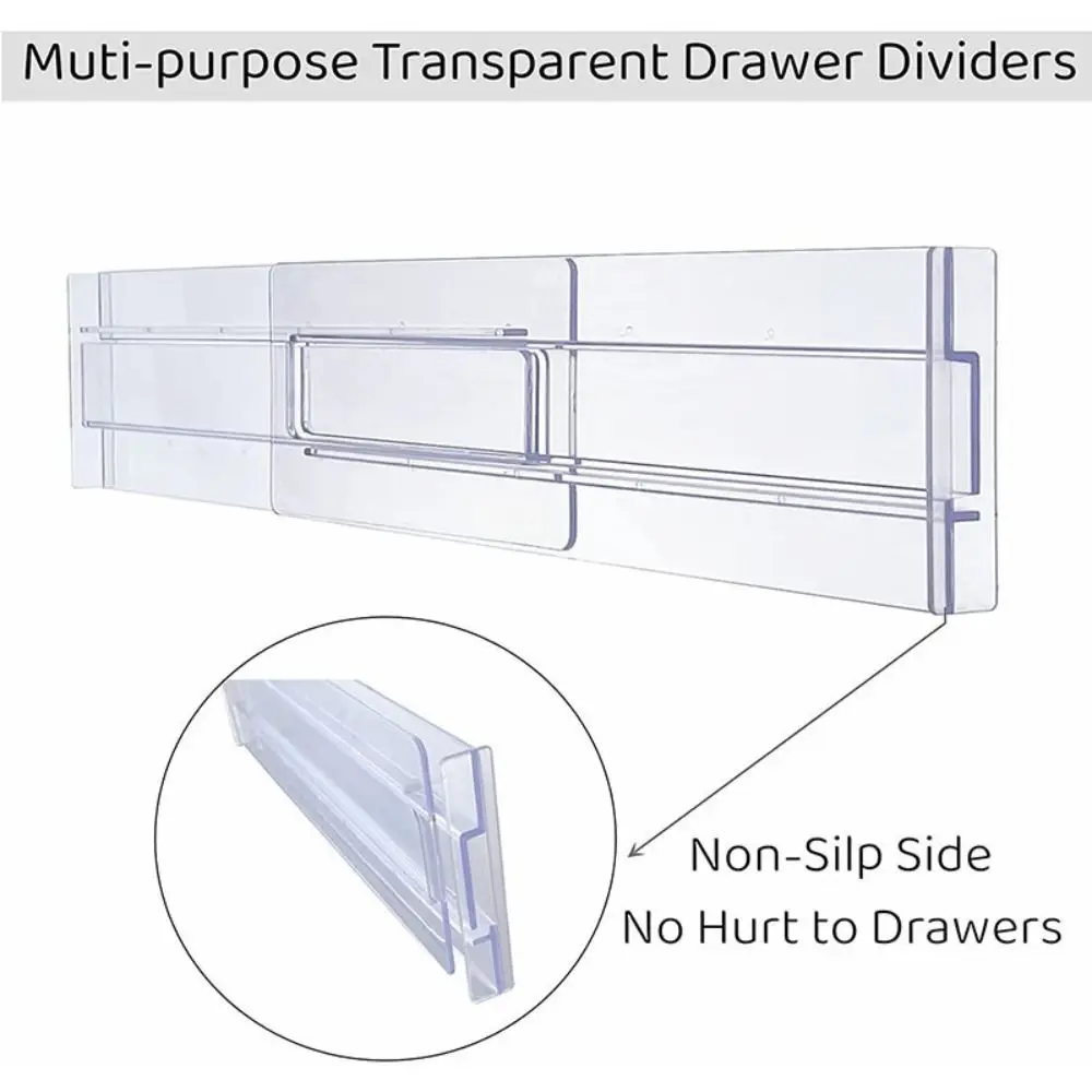 1PC Drawer Dividers Organizers Adjustable Cabinet Storage Clothes Drawer Organizer Clear Drawers Separators Kitchen Tools