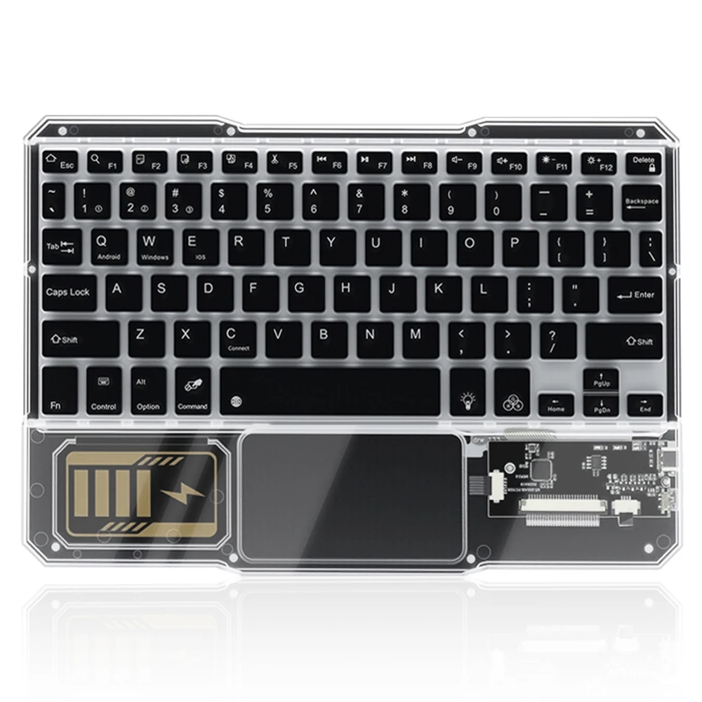 

Wireless Silent Transparent Bluetooth Keyboard Multi-System Compatible iPad Tablet Laptop Portable Bluetooth Keyboard