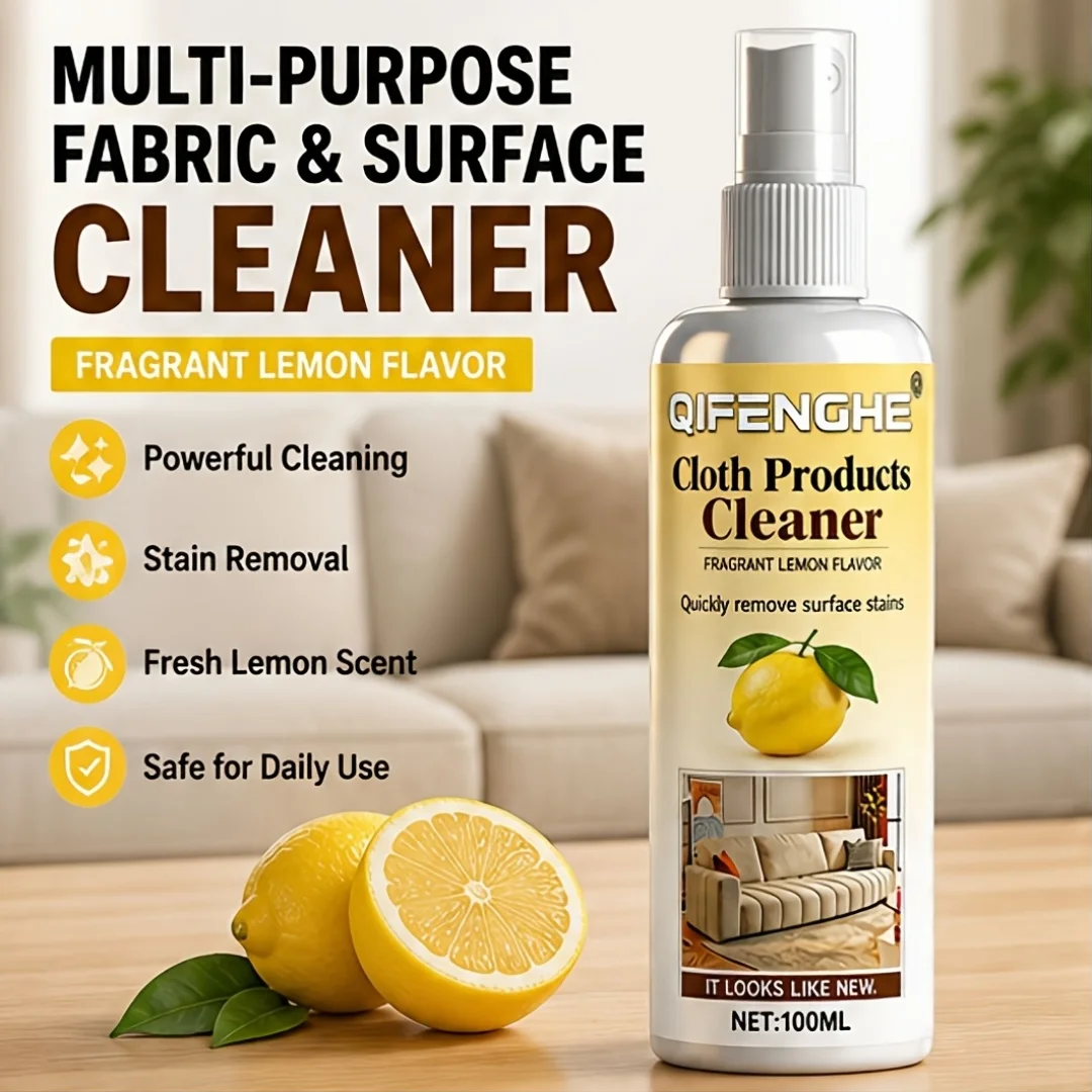 Waterless Multi-Purpose Fabric Cleaner Spray Fast Stain Removal Sofa Cleaner Gentle Formula No Dismantling Or Rinse Needed
