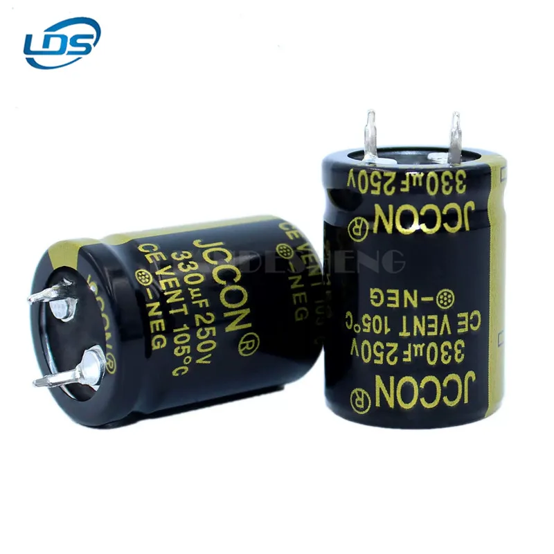 1pcs 250v330uf 250v JCCON Power Adapter High Frequency Low Resistance Capacitor Multifunction Universal 22x30
