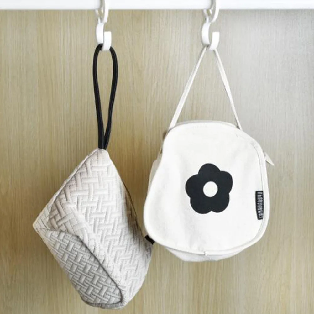 

2Pcs Buckle Hook Clothes Pole Clip Hanging Hanger Weight Holding 4kg for Kitchen Bathroom Dressing Room