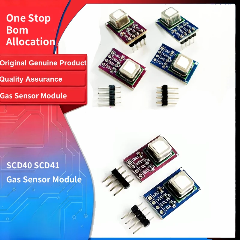 SCD40 SCD41 Gas Sensor Module CO2 Carbon Dioxide Temperature & Humidity 2-in-1 Detector I2C Communication for Arduino Diy