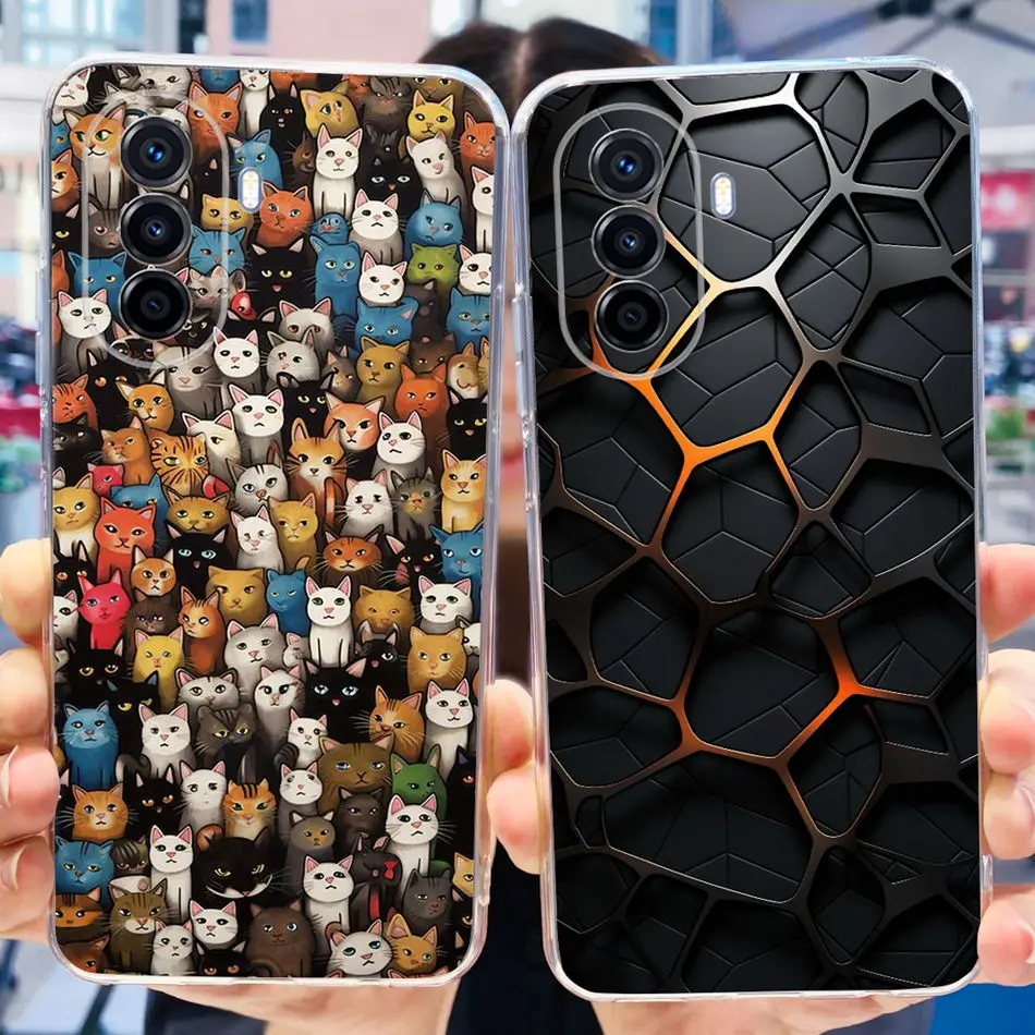 For Huawei Nova Y70 Plus Case NOVA Y70 Y 70Plus NovaY70 MGA-LX9 MGA-LX9N Fashion Pattern Soft Silicone TPU Phone Cases