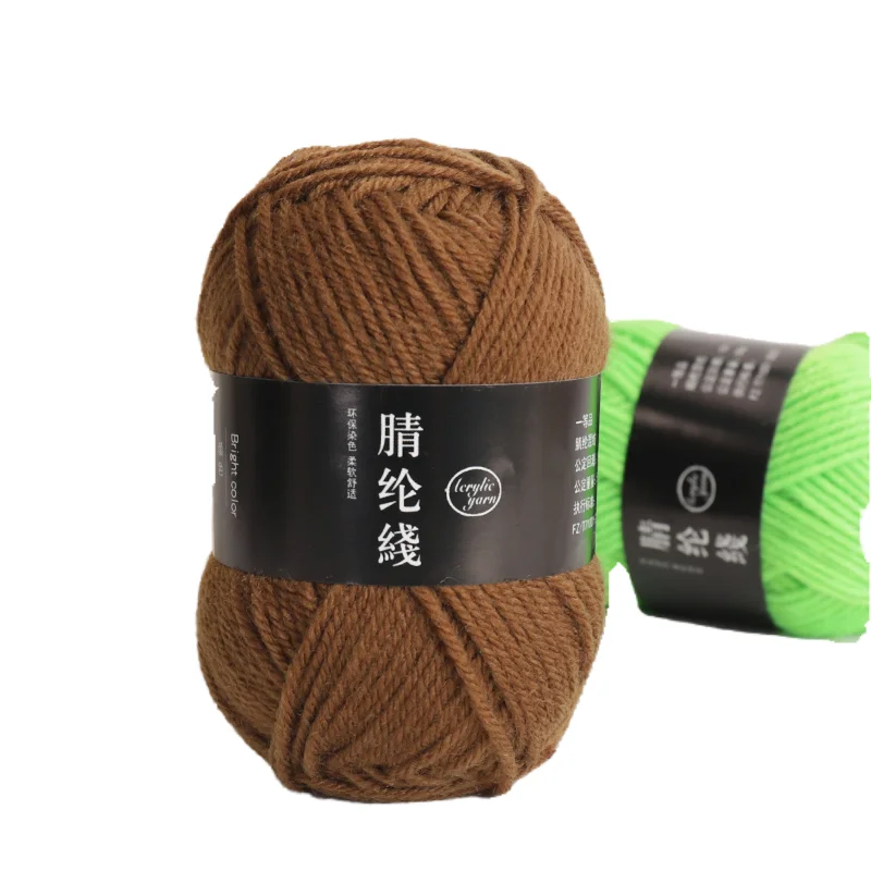 100g/set Thick Acrylic Yarn 4ply Crochet for Knitting Tufting Slipper Scarf Hand-woven Clothing Diy Doll Warm Soft Baby Thread