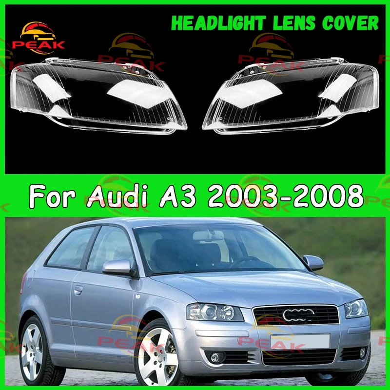 

For Audi A3 2003 2004 2005 2006 2007 2008 Car Headlight Cover cap Headlamp Shade Head Lamp headlight lamp cover car accessories