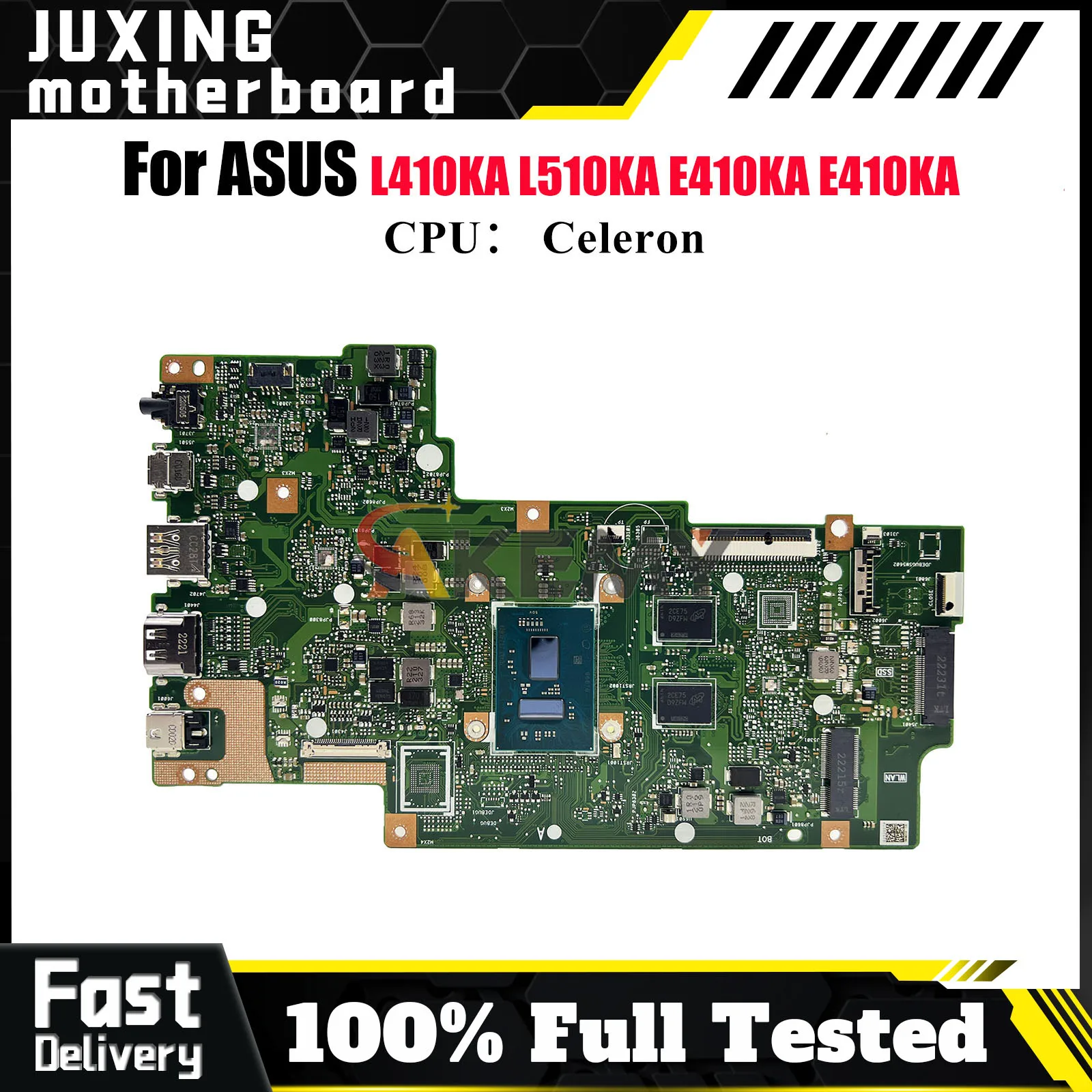 

E410KA Laptop Motherboard For ASUS EeeBook L510KA E410KA E410K L410KA Notebook Mainboard With Celeron CPU tests OK fast shipping
