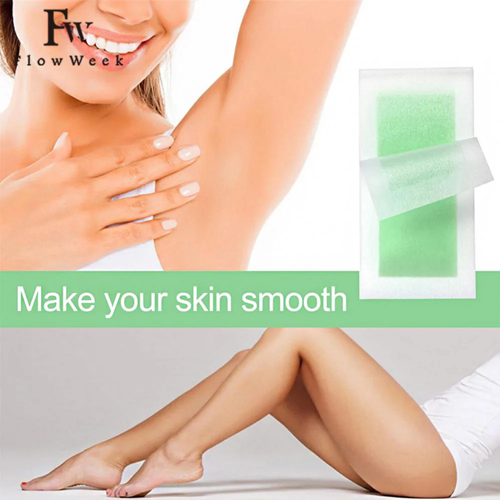 

Flowweek cera depilatória wax strips，Gentle and non-irritating, clean hair removal for underarms, legs and private parts of arms