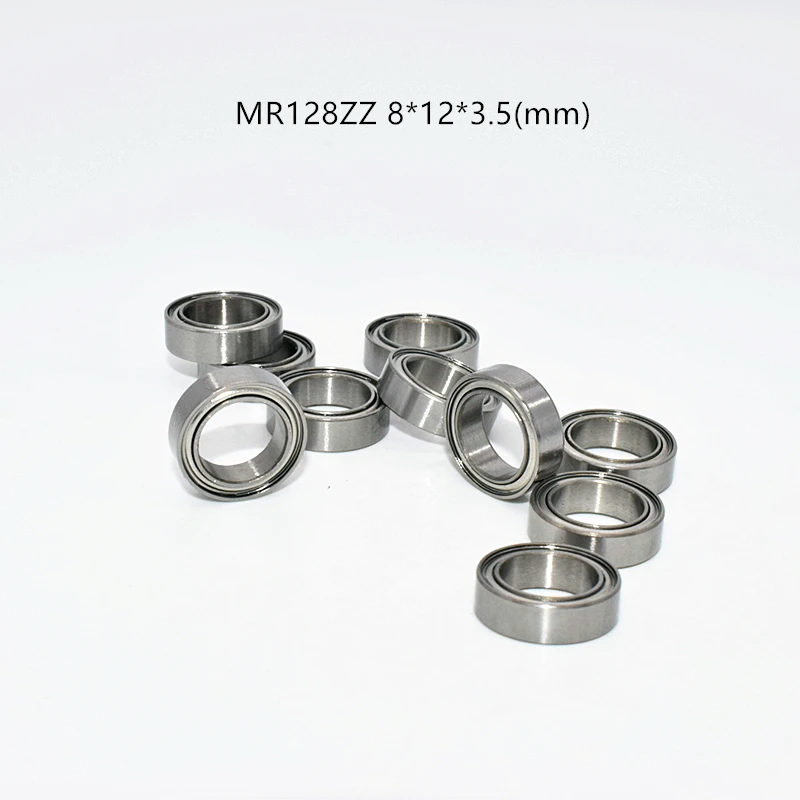 Metal Sealed Miniature chrome steel bearings  10pieces MR128ZZ 8*12*3.5(mm)