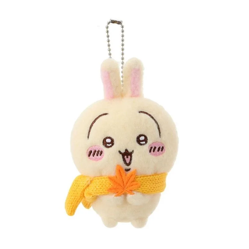 MINISO Chiikawa Usagi Hachiware Momonga فروي مابل ليف الشتاء وشاح Kawaii محشوة اللعب جميل إرسال إلى Bestie لطيف الكرتون جديد