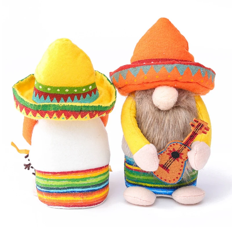 Fiesta Gnome Couple Cinco De Mayo Tomte For Mexican Taco Tuesday Elf Dwarf Gift Nisse Kitchen Tiered Tray Decoration