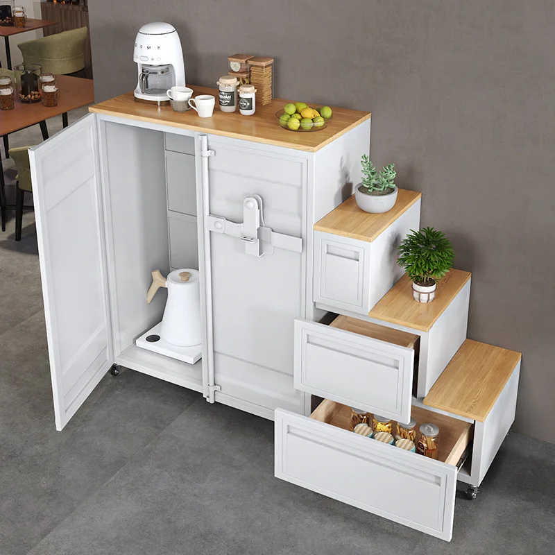 خزانة درج من الحديد المطاوع، خزانة، مساحة مشطوفة تحت الدرج، خزانة تخزين منحدر ثلاثي، خزانة، خزانة سلم مخصصة #5