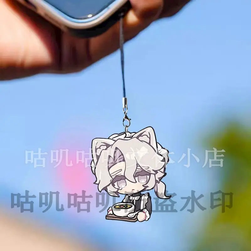 2Pcs Identity V Frederick Kreiburg Orpheus Mobile Phone Lanyard Chain Phone Case Pendant Cute Acrylic Keychains Maid Christmas