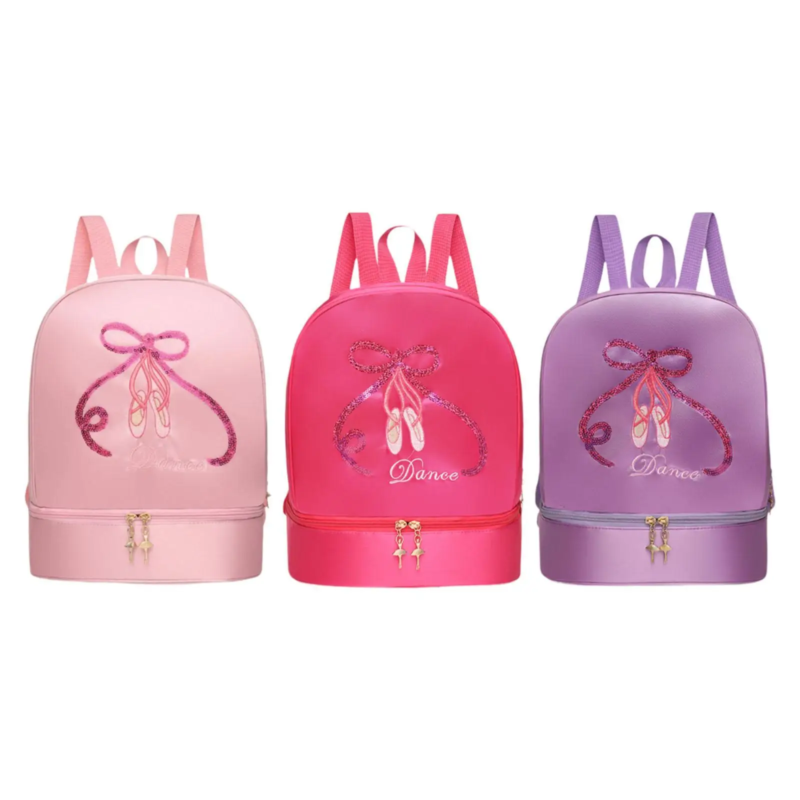 Ballet Dance Backpack Oxford Cloth Portable Waterproof Storage Bag Handbag with