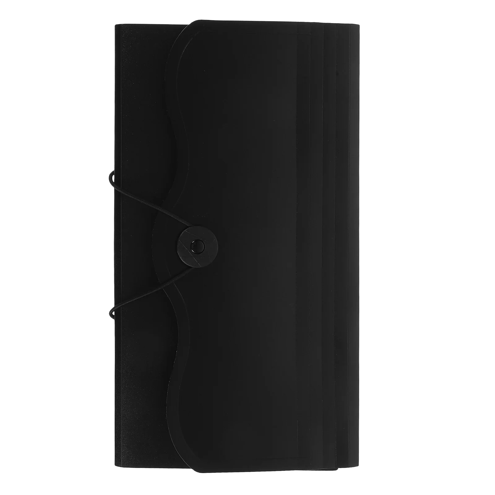 

Receipt Storage Bag Folder Coupon Organizer Plastic Accordion Multi-layer File According Expanding Black Bills Holder Office