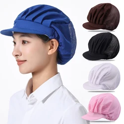 Breathable Mesh Working Hats Women Men Hair Cover Caps Workshop Hat Food Service Baking Cap Kitchen Cooking Visors Beanie