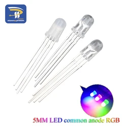 20/100 pz 4pin 5mm RGB Led diodo luce lampada tricolore rotondo comune catodo/anodo LED F5 diodo emettitore di luce rosso verde blu