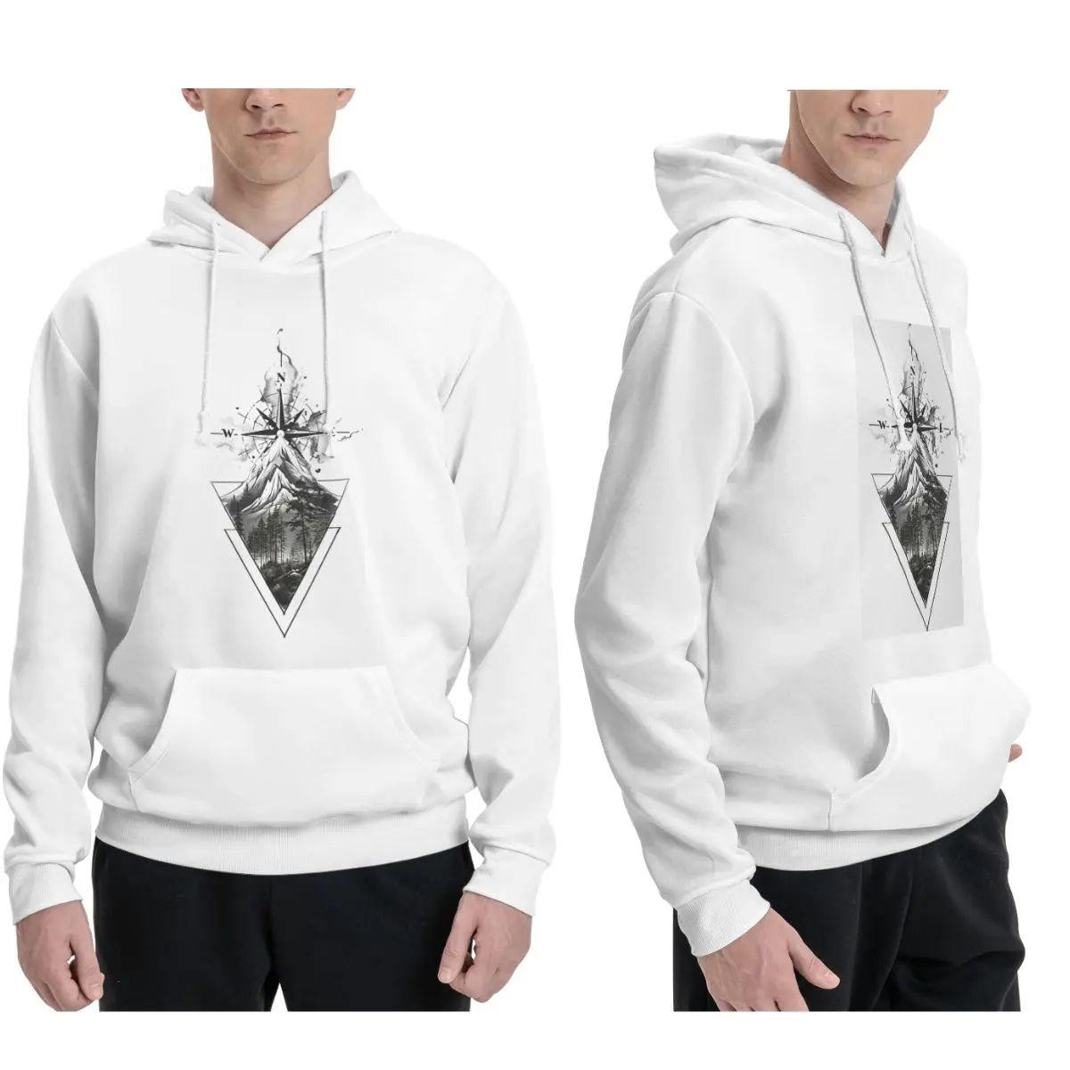 Compass Mountain And Wilderness Travel Hoodies Men Women Casual Pullover Sweatshirt Hip Hop Long Sleeve Clothing Autumn Winter