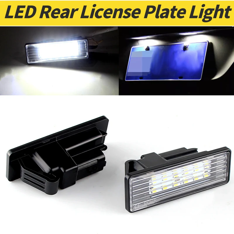 

2PCS Car Rear LED Number License Plate Light Lmap Canbus For Citroen C5 Tourer Grand 4 Picasso C4 Cactus C3 Peugeot 3008 208 207
