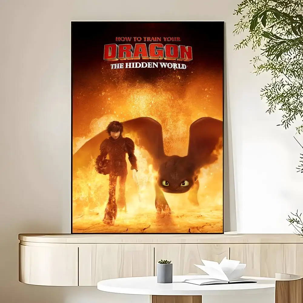 How To Train Your Dragon Poster HD Art Sticky Wall Waterproof Home Living Room Bedroom Bar Aesthetic Decoration