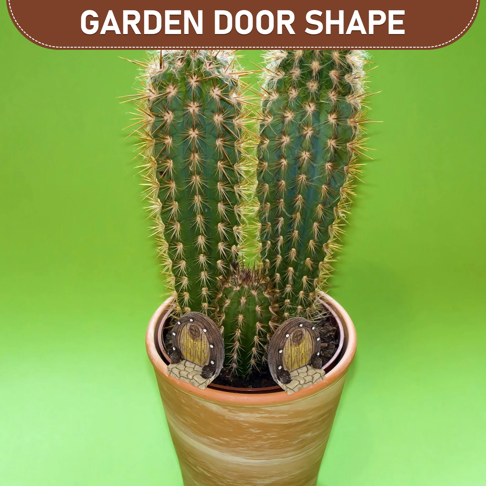 

10Pcs Resin Micro Landscape Mini Garden Door Simulation Miniature Door Ornament for Home Decor Micro Gardening Decoration