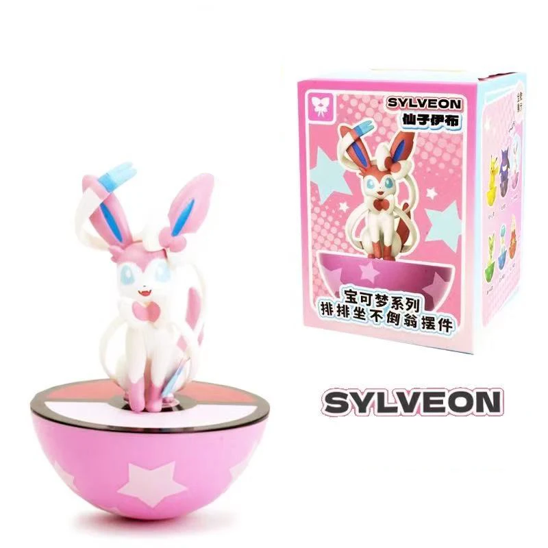 Pokemon Tumbler Wobble Blind Box GENGAR SYLVEON FUECOCO Figure PVC Mini Ornament Desktop Decoration Collectible Surprise Gift view 2
