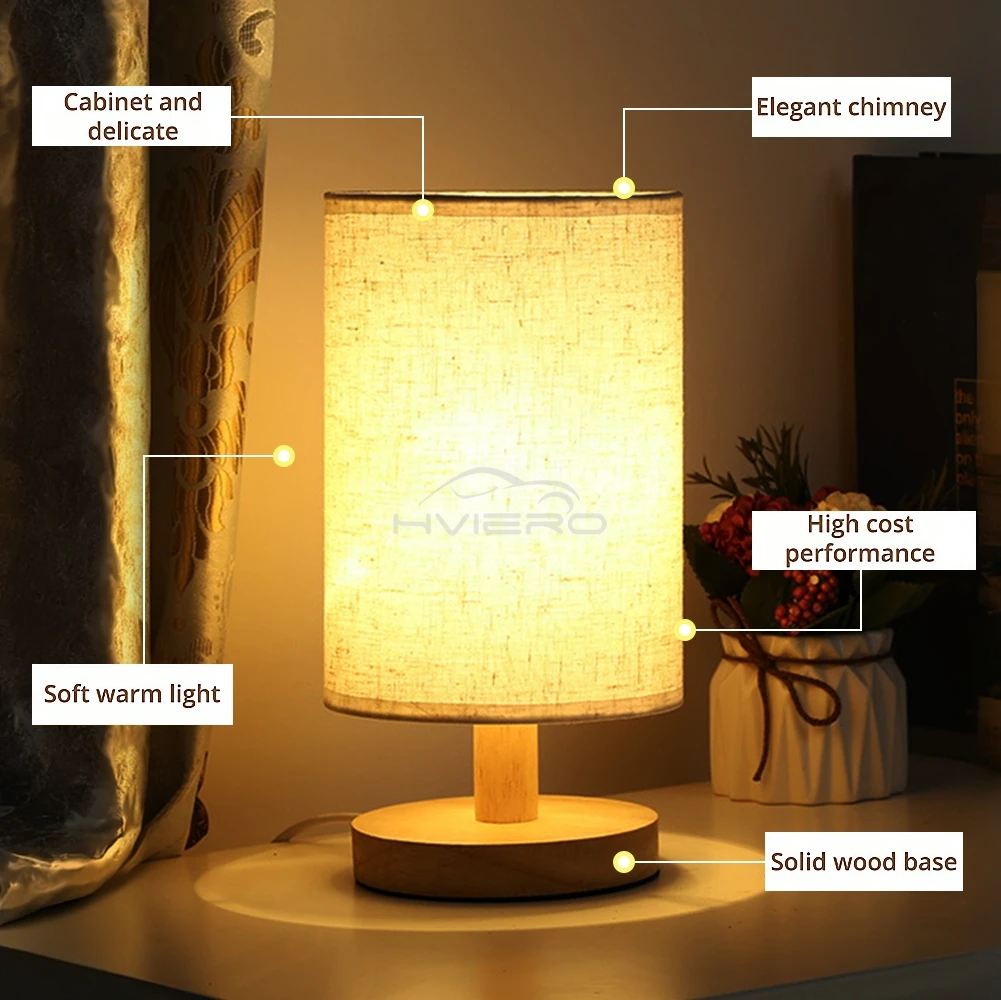 Hessian lampu hias ไม้แท้5V รีโมทคอนโทรลยูเอสบีโต๊ะห้องนอนอ่านหนังสือในบ้านประหยัดพลังงานไฟ LED กลางคืน