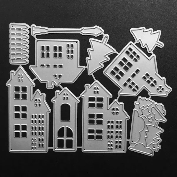 New Design Craft Metal Cutting Die House Building Decoration Scrapbook Album Paper Card Craft Embossing