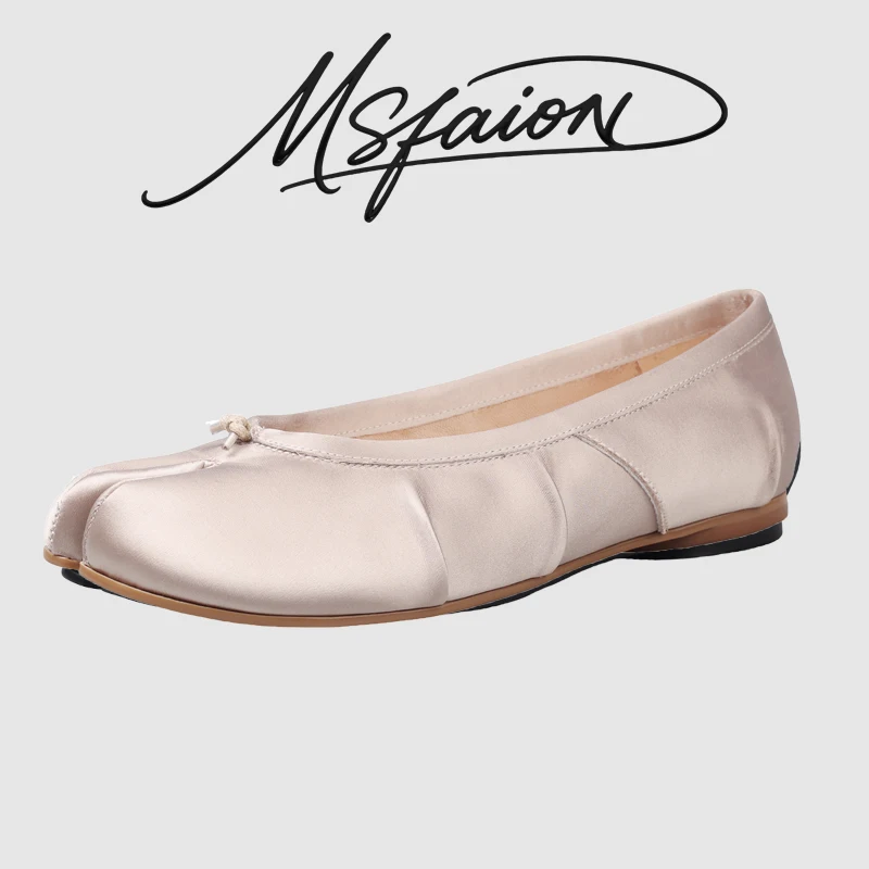 

Women's Satin Loafers 2026 Spring Flat Ballet Shoes Slip-on Comfortable Low Heel Round Toe Daily Casual Shoes Elegant Women