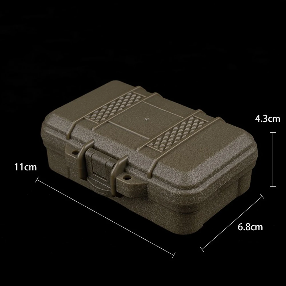 9.8*5.8cm Tactical Gear Storage Box Outdoor Multifunctional Versatile Box EDC Medicine Flashlight Valuables Protective Case Box