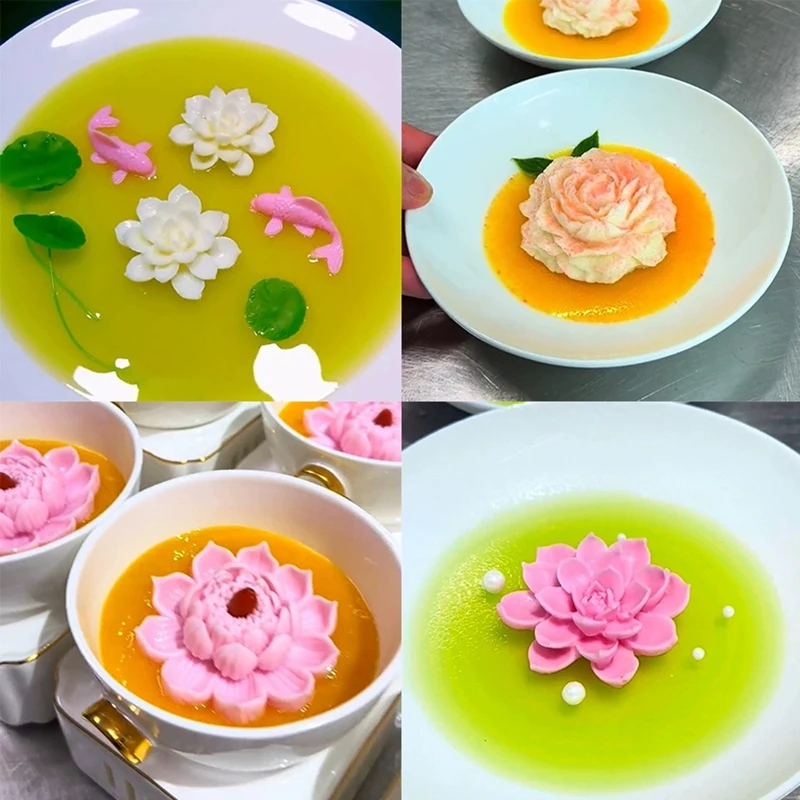 3D Jasmine Rose Flower Silicone Mold DIY Chocolate Cake Decor Pudding Desserts Pastry Baking Tool Soap Fondant Baking Mould