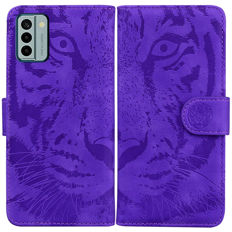 For Nokia X30 Tiger Pattern Leather Phone Case For NokiaX30 XR20 X20 X10 2.4 3.4 5.4 1.4 Funda Wallet Bags Flip Cover Lock Catch