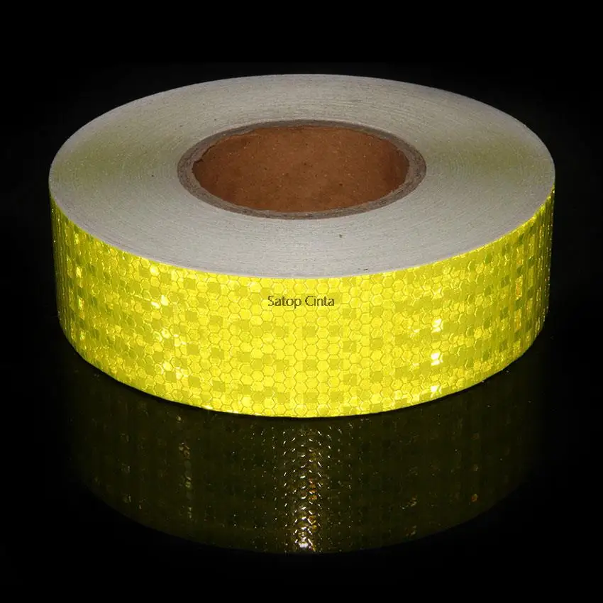 

5CMx25M Fluorescent Yellow Reflective Stickers Safety Mark Car Styling Self Adhesive Warning Waterproof Reflectors Bicycle Tapes