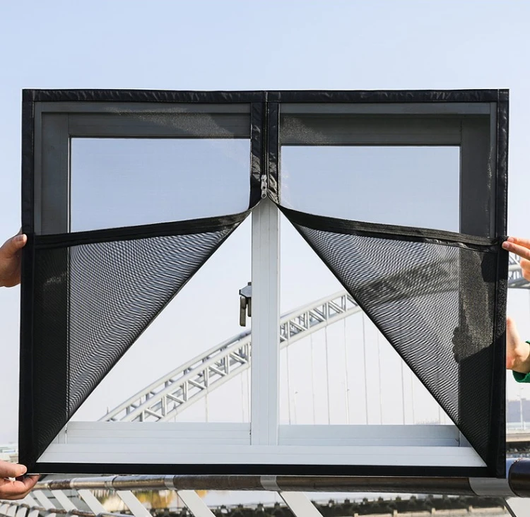 Cozylkx Self-Adhesive Window Screen - Adjustable Mosquito Net Mesh, DIY, Black Or White, Multiple Sizes
