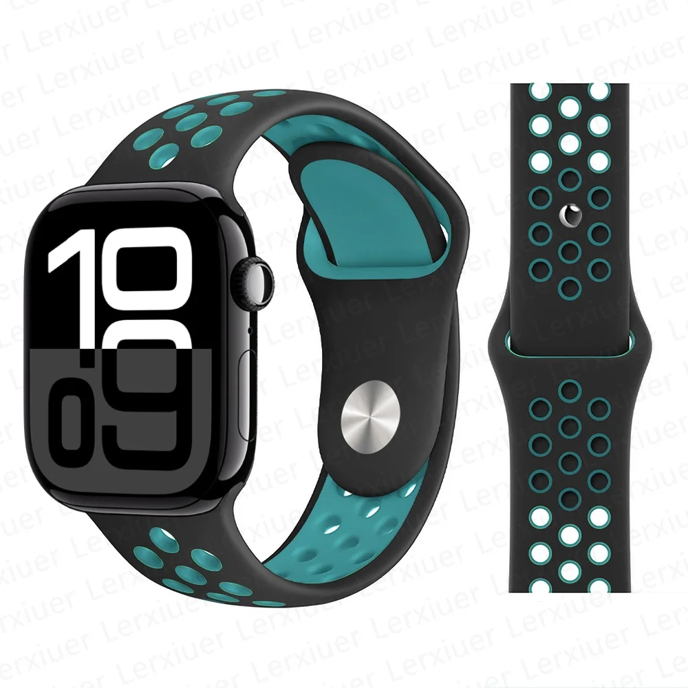 Für Apple Watch Armbänder 40mm 44mm 45mm 41mm 46mm 49mm Correa Armband iWatch Series 10 11 SE 9 8 7 Ultra 3 Offizielles Silikonarmband