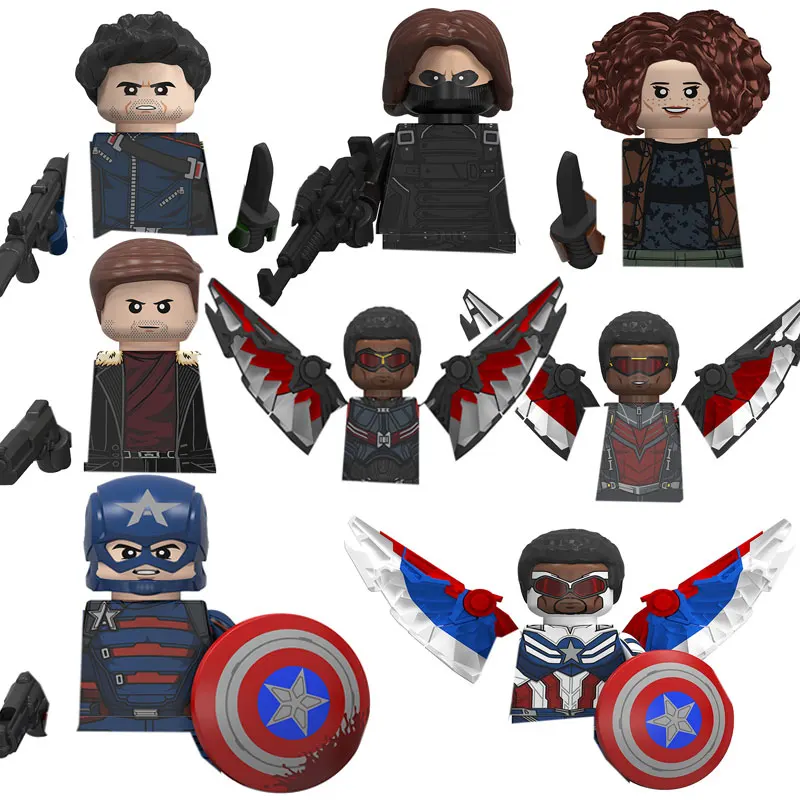 Superhero Building Block Thor Destroyer Captain America Falcon Winter Soldier Mini Action Model Brick Children's Toy Gift