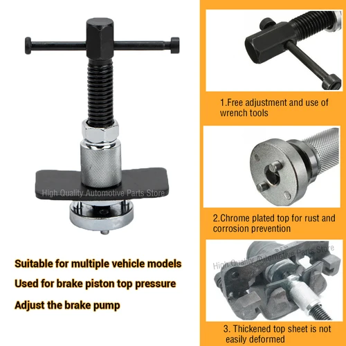 Imagen 2 del producto Pastilla de freno de disco de coche, pinza de pistón, cilindro de rueda de rebobinado, separador de bomba, herramientas de reparación de desmontaje, accesorios para automóviles y remolques de camiones