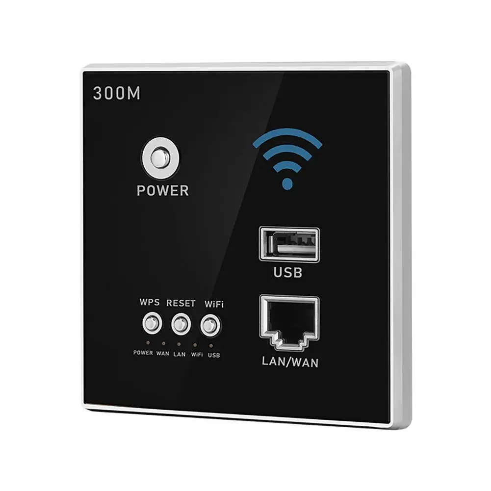 Wireless Router Socket Simple Operation Wireless Router Panel Professional WiFi Wall Routers Embedded Panel WPS Encryption