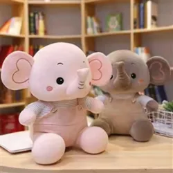 23/32cm Cute Elephant With Rompers Plush Toy Soft Stuffed Home Decoration Grab Machine Doll Throwing Doll Children's Gift