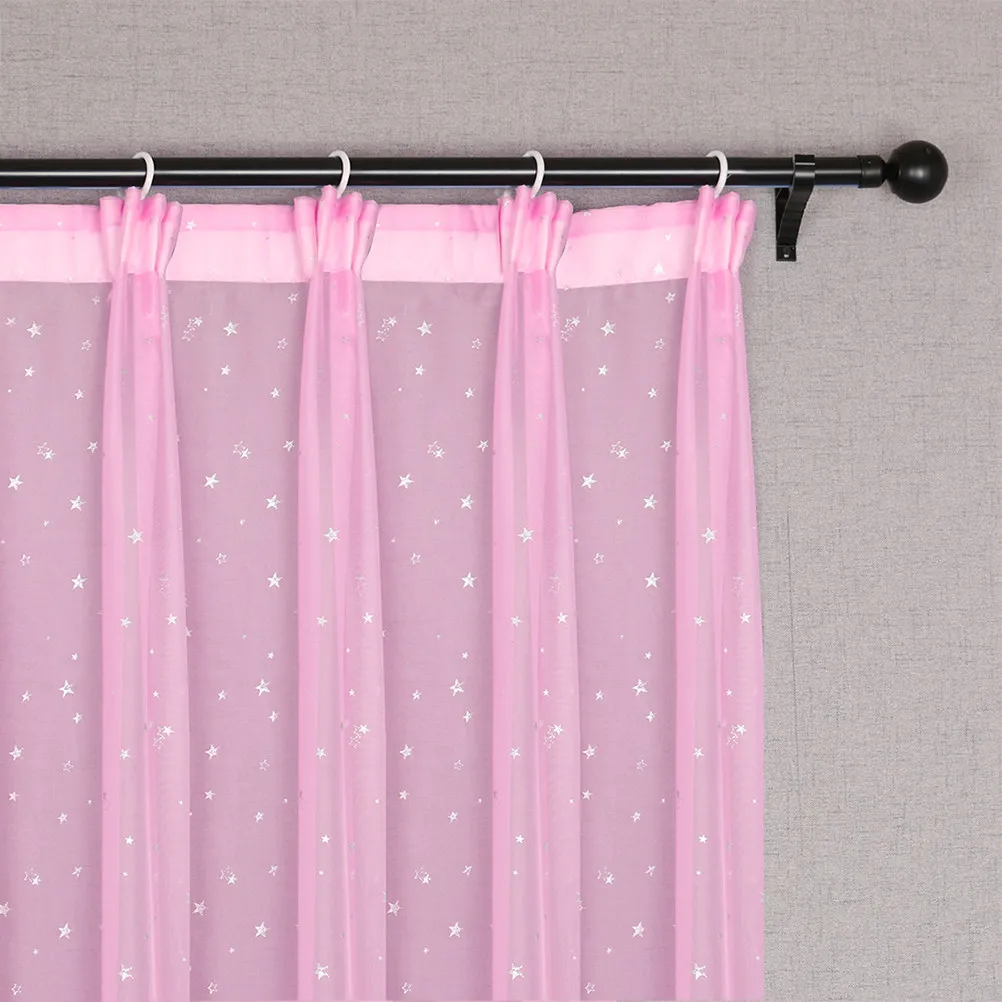 Pink Window Sheer Curtains 100x270cm Voile Curtains for Living Room Bedroom Bathroom Sun Diffusing Sheer Fabric Home Decor
