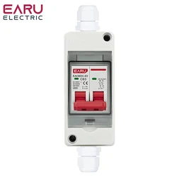 2P DC 1000V 6A-63A MCB 2 Way HT-2 1 In 1 Out Solar Photovoltaic PV Combiner Box Circuit Breaker Waterproof Distribution Box IP65